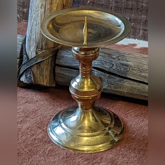 Accents Vintage Collectible Brass Pillar Candle Holder Poshmark